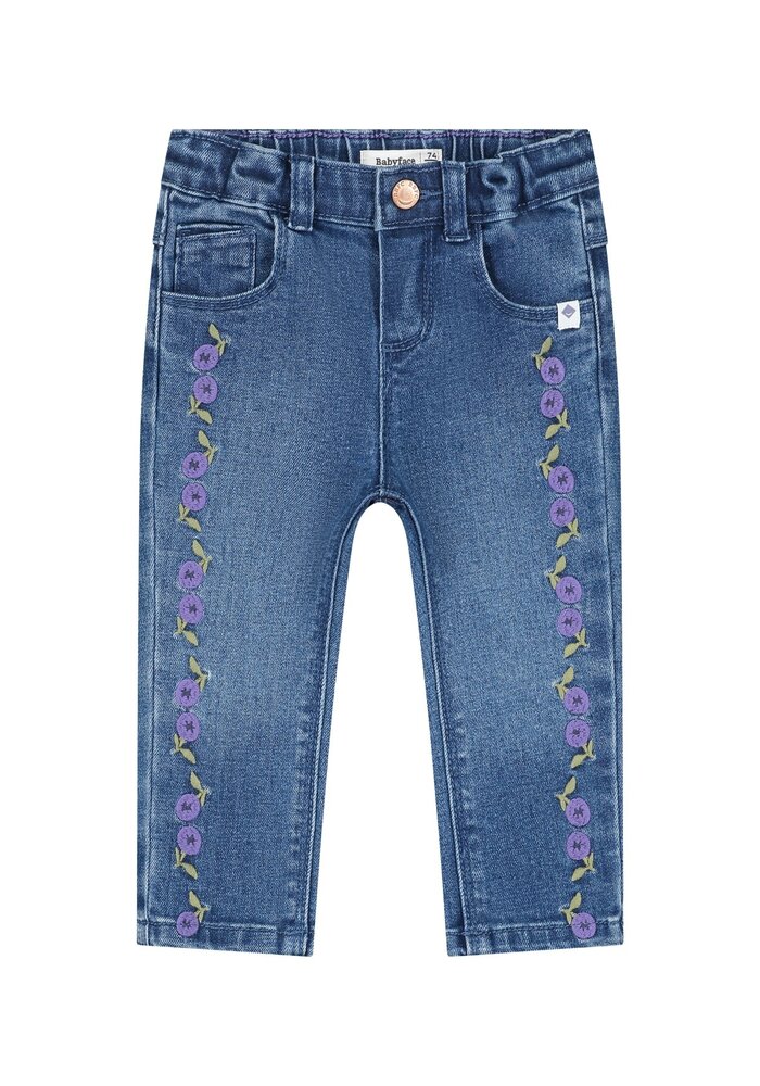 Babyface baby girls denim pants Medium blue denim_1