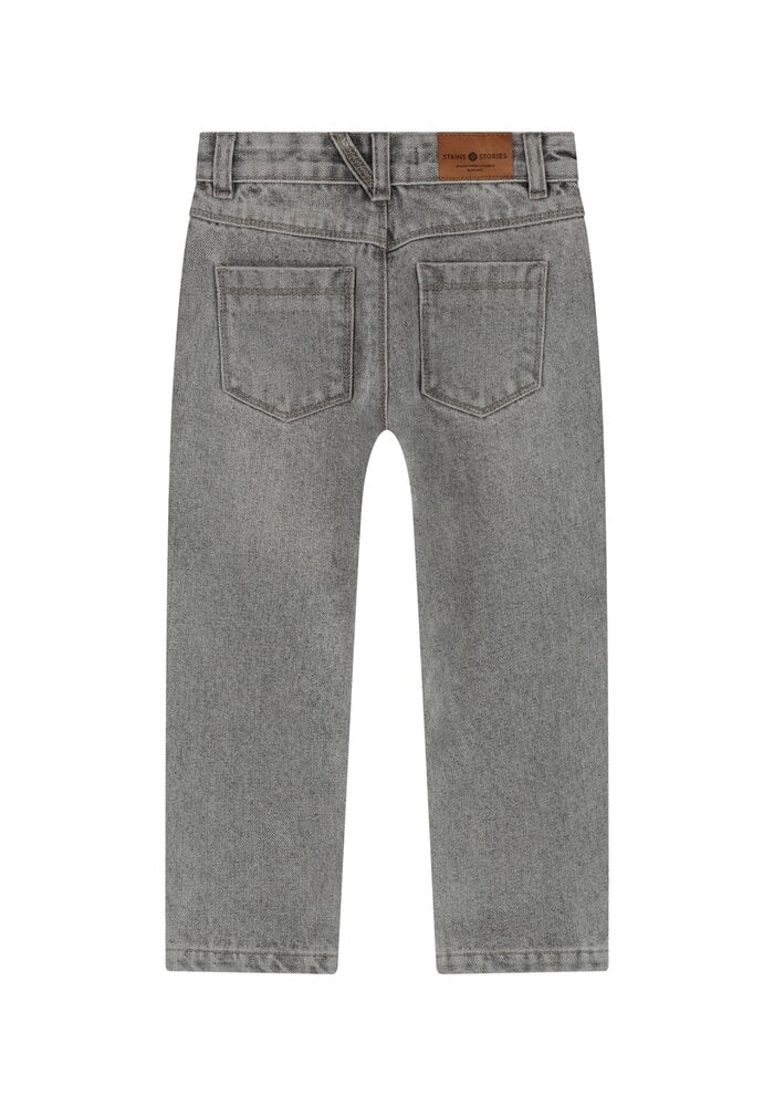 Stains and Stories boys denim wide fit light grey denim