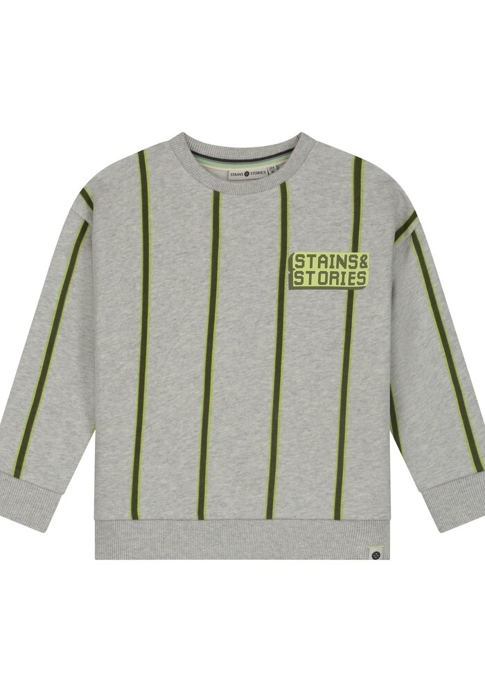 Stains and Stories boys sweatshirt Light Grey Meleee