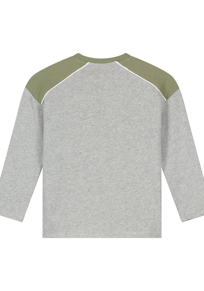 Stains and Stories boys t-shirt long sleeve Light Grey Melee