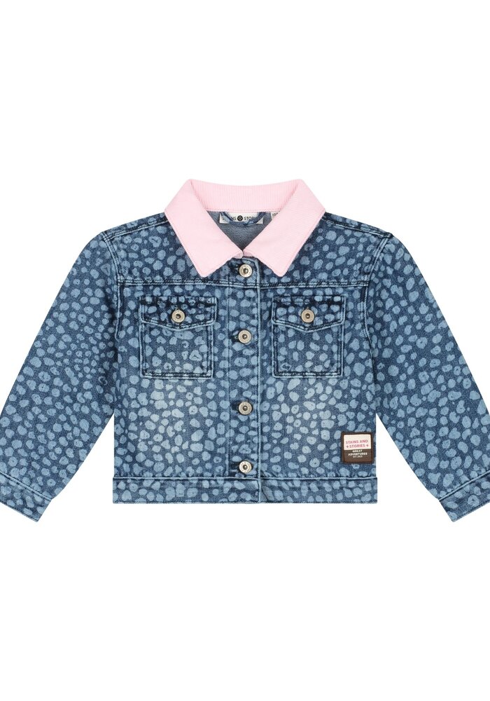 Stains and Stories girls denim jacket Medium blue denim