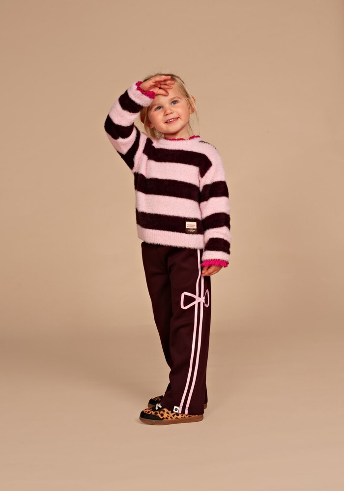 Stains and Stories girls track pant Wine Red