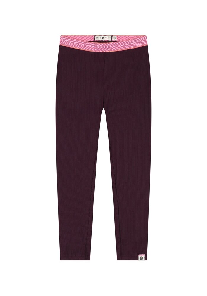 Stains and Stories girls legging Wine Red