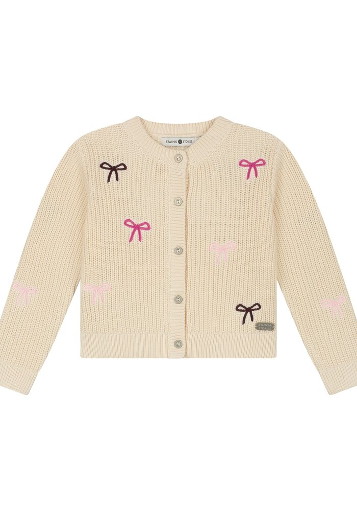 Stains and Stories girls cardigan Cream
