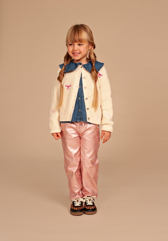 Stains and Stories girls cardigan Cream