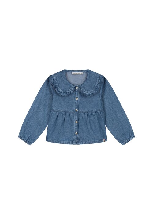 STAINS AND STORIES Stains and Stories girls blouse longsleeve Medium blue denim