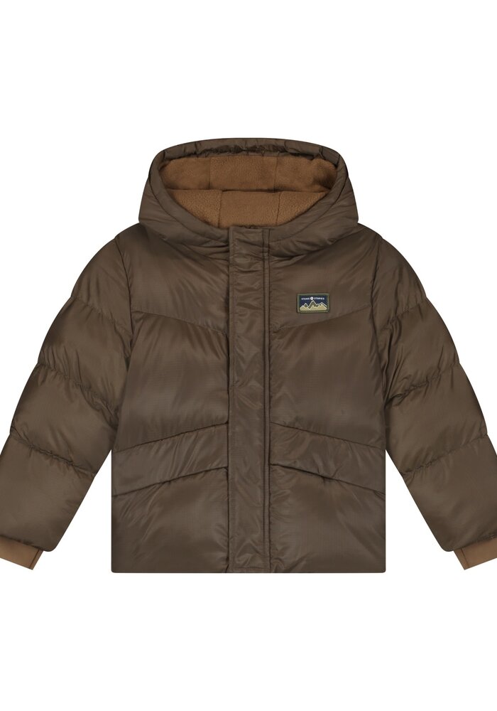 Stains and Stories boys winterjacket Dark Brown
