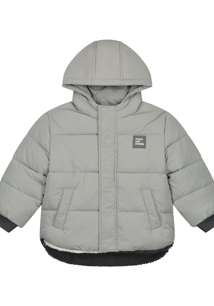 Stains and Stories boys winterjacket Grey