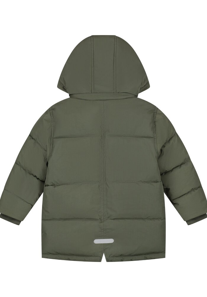 Stains and Stories boys winter short parka Army