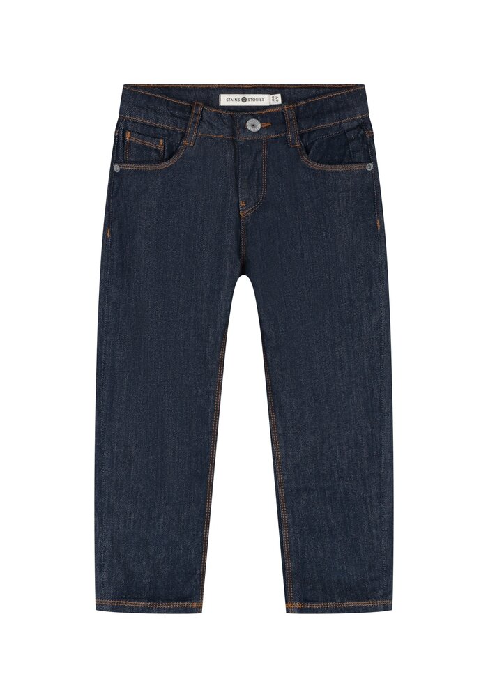 Stains and Stories boys denim wide fit Dark blue denim