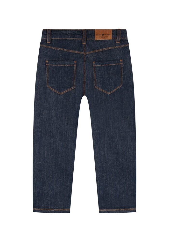 Stains and Stories boys denim wide fit Dark blue denim