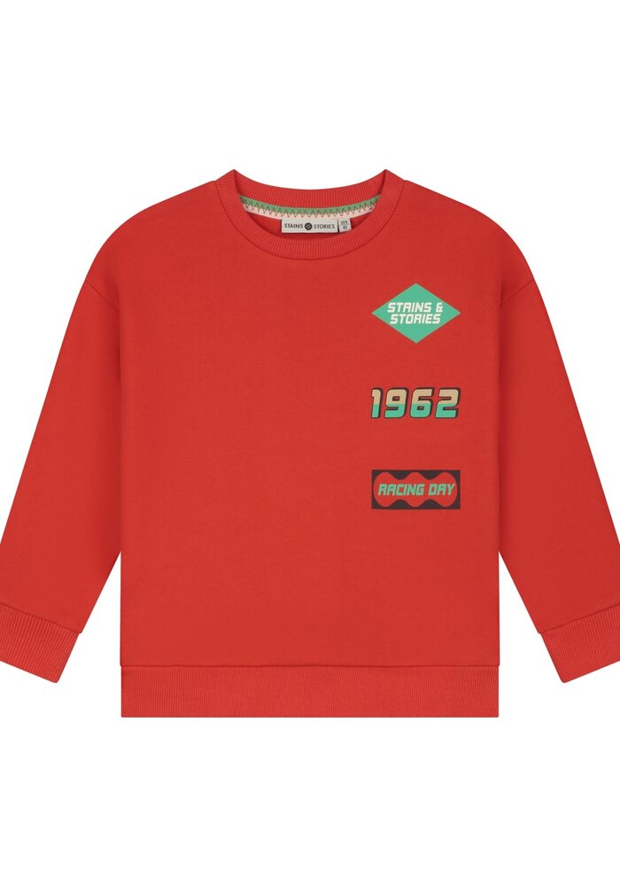 Stains and Stories boys sweatshirt Red |