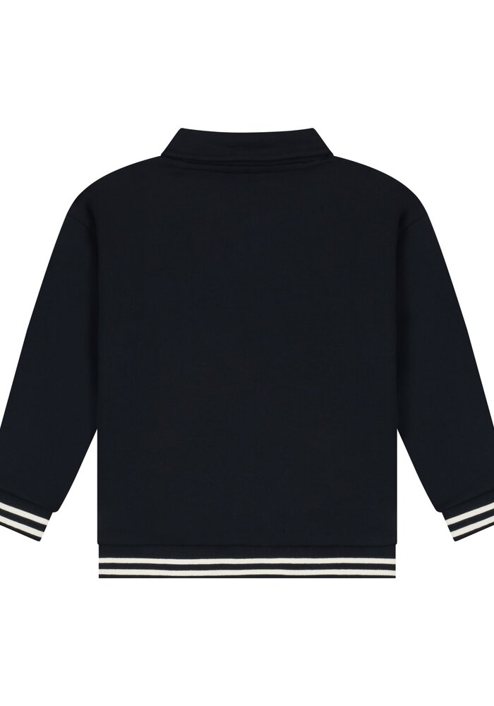 Stains and Stories boys sweat cardigan Navy