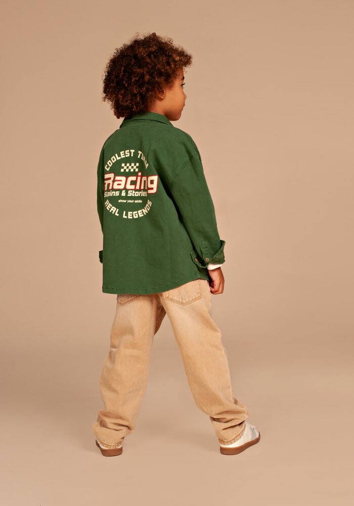 Stains and Stories boys shirt long sleeve Forest