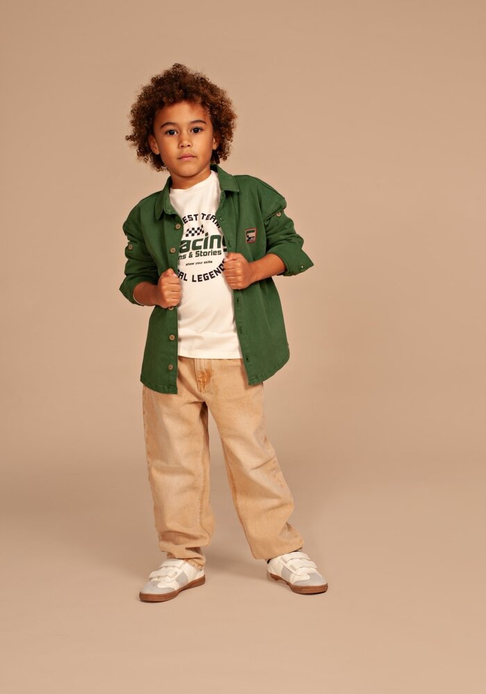 Stains and Stories boys shirt long sleeve Forest