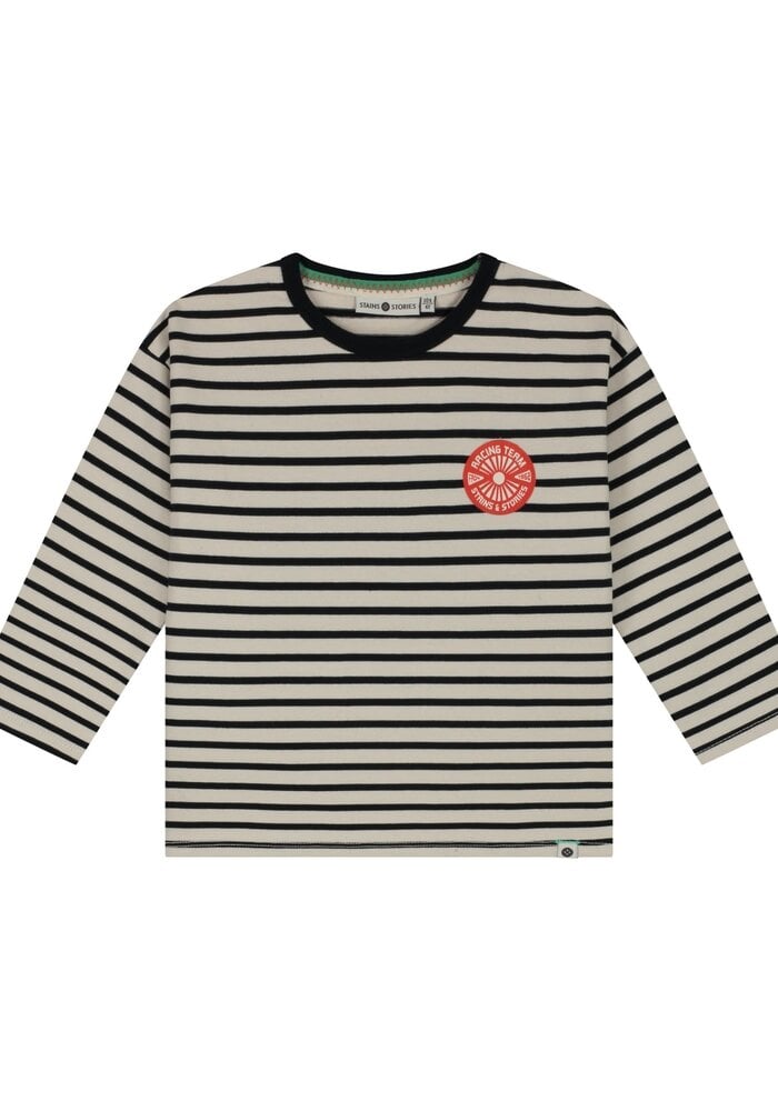 Stains and Stories boys t-shirt long sleeve Navy