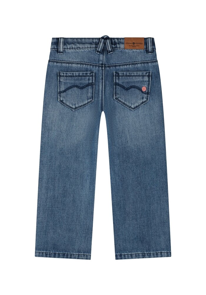 Stains and Stories girls wide leg pants Medium blue denim