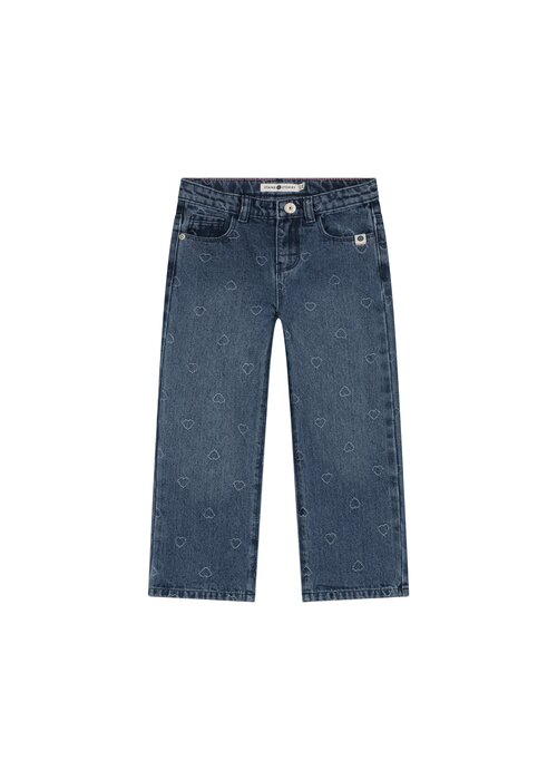 STAINS AND STORIES Stains and Stories girls denim wide leg pant Medium blue denim