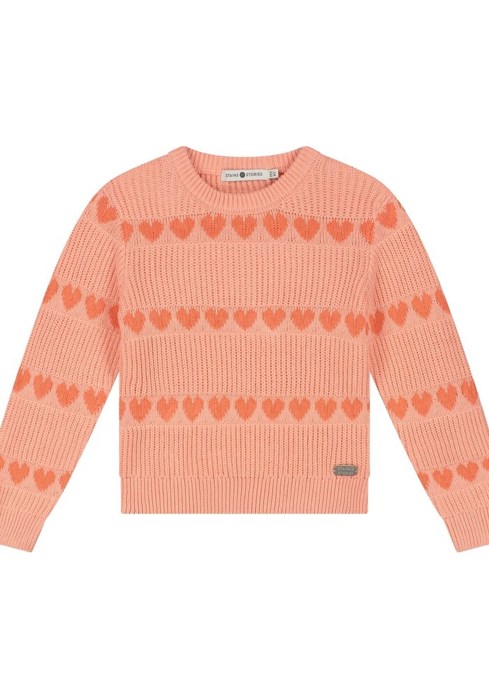 Stains and Stories girls pullover Salmon