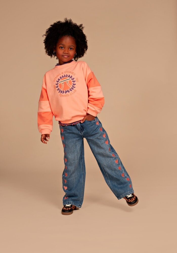 Stains and Stories girls sweatshirt Salmon