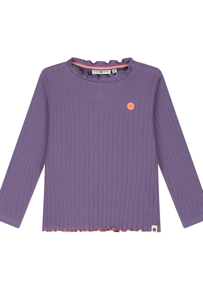 Stains and Stories girls t-shirt long sleeve Grape