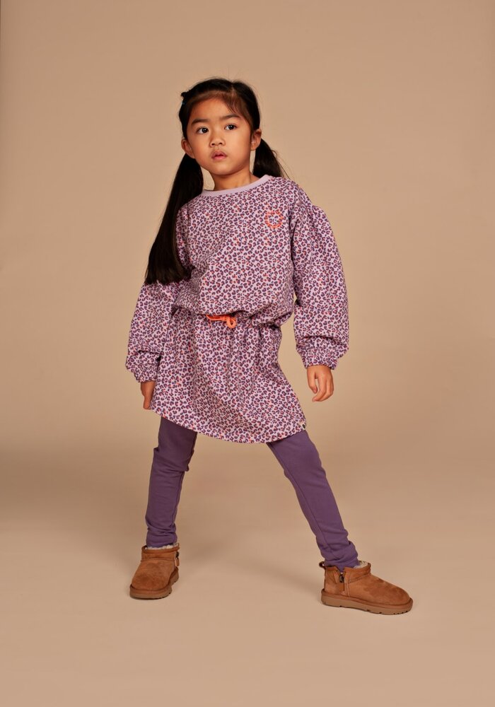 Stains and Stories girls dress long sleeve Lilac