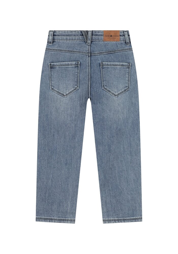Stains and Stories boys denim wide fit Blue Blue Denim