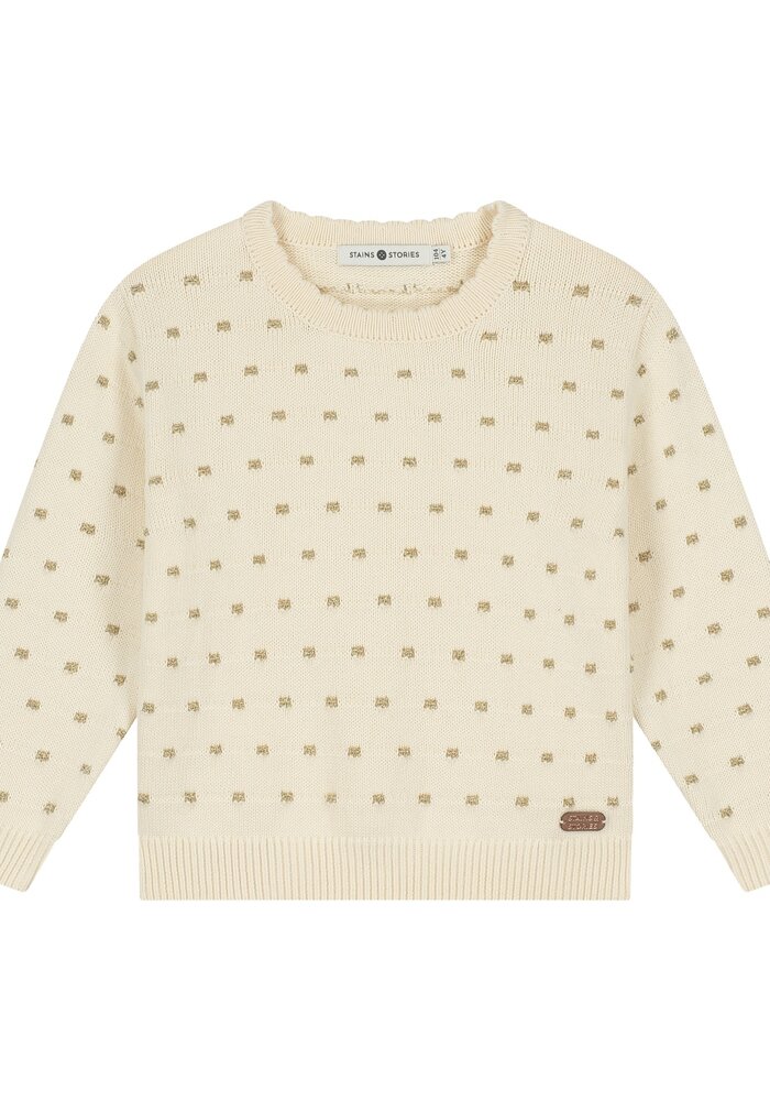 Stains and Stories girls pullover Cream