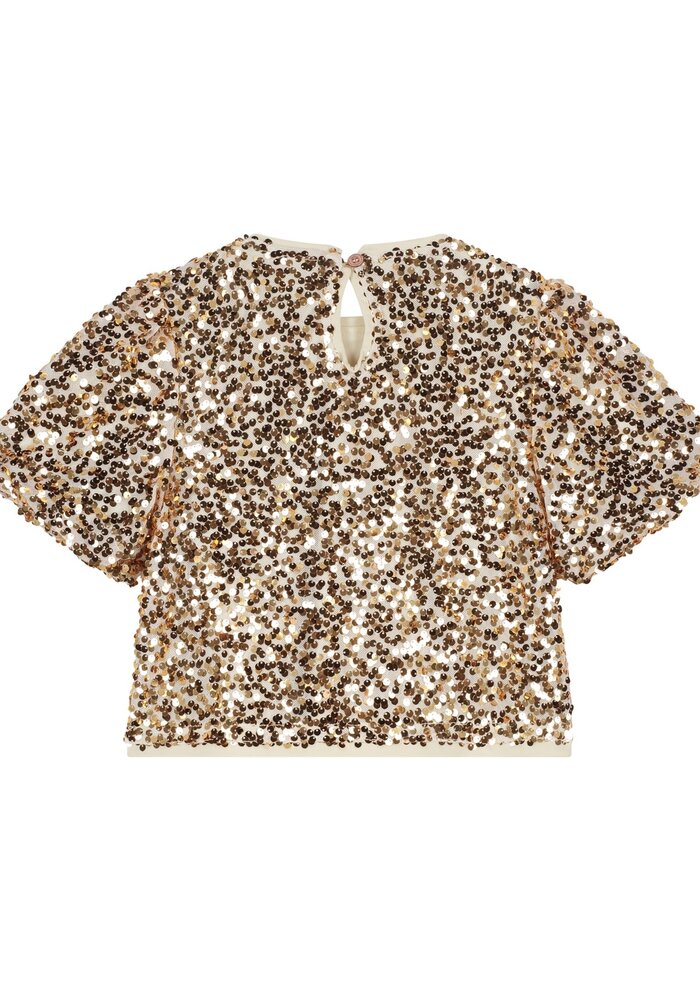 Stains and Stories girls blouse shortsleeve Gold