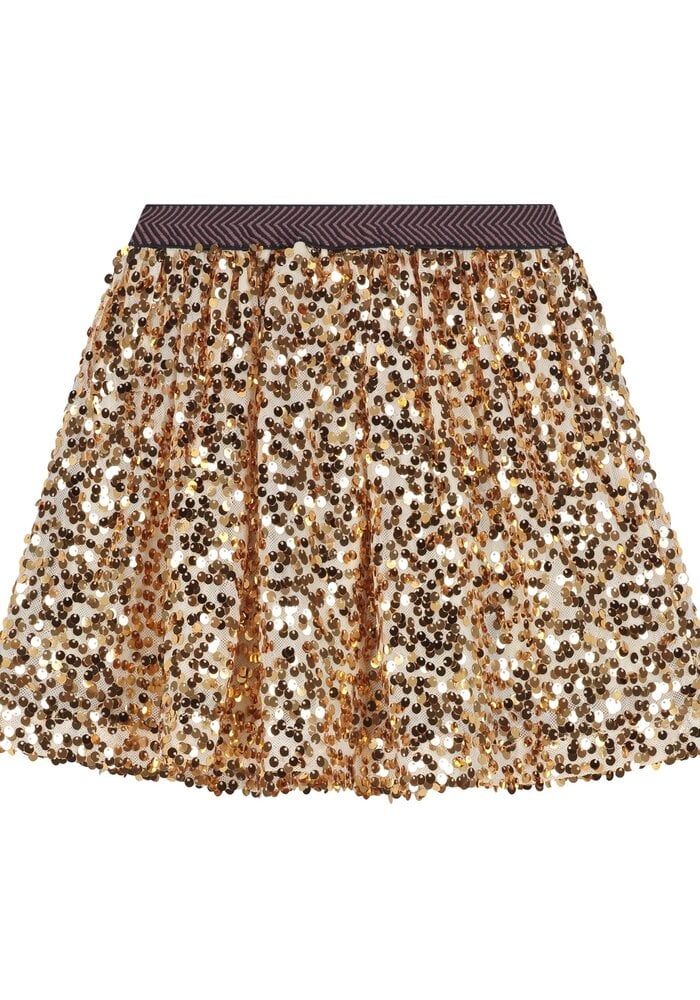 Stains and Stories girls sequin skirt Gold