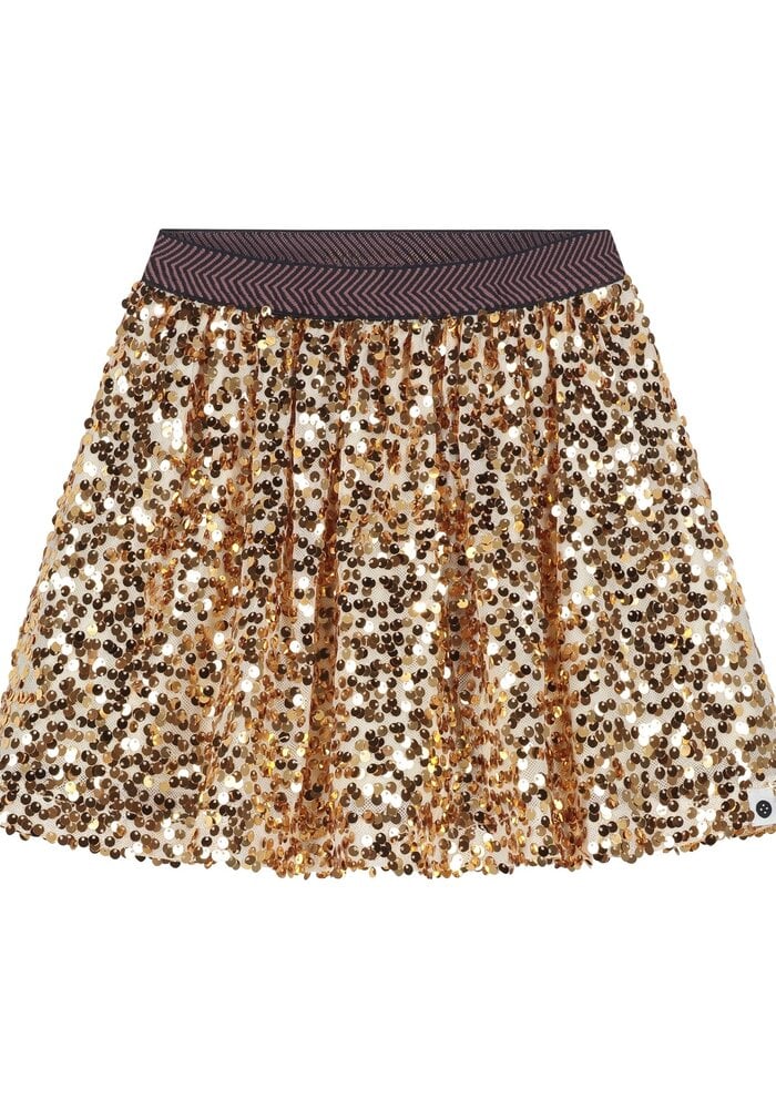 Stains and Stories girls sequin skirt Gold