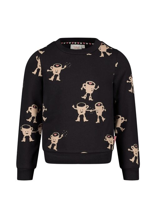 Jubel Jubel Sweater AOP relaxed fit - City Chic Antraciet