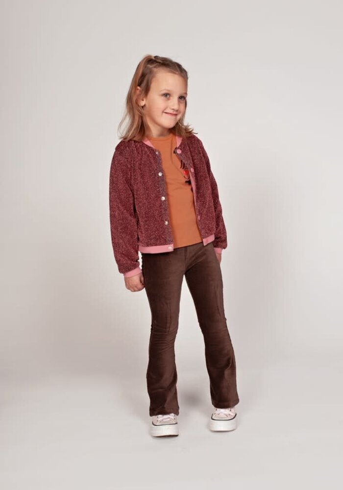 Jubel Flared broek velours rib - City Chic Bruin