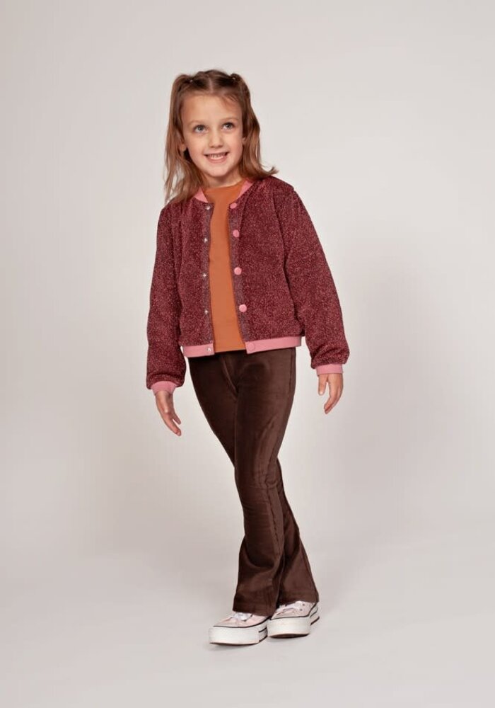 Jubel Flared broek velours rib - City Chic Bruin