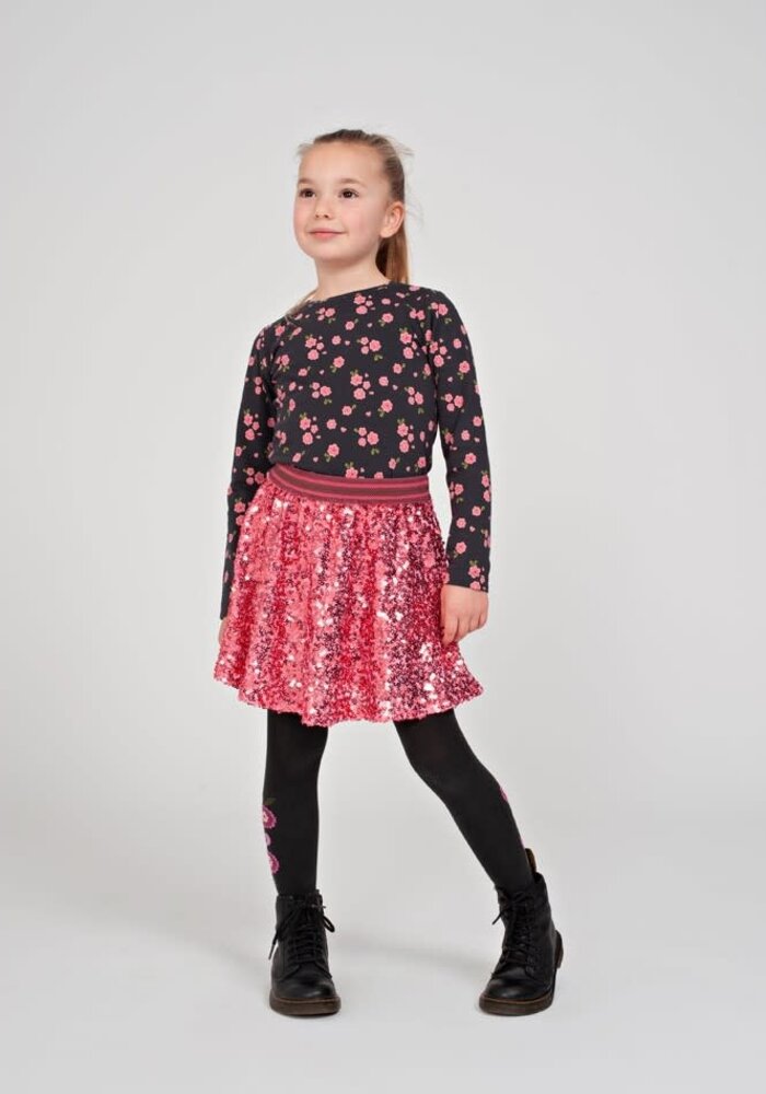 Jubel Pailetten rok - Moon Flowers Roze