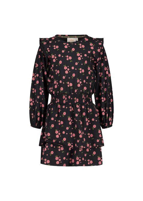 Jubel Jubel Jurk AOP - Moon Flowers Antraciet