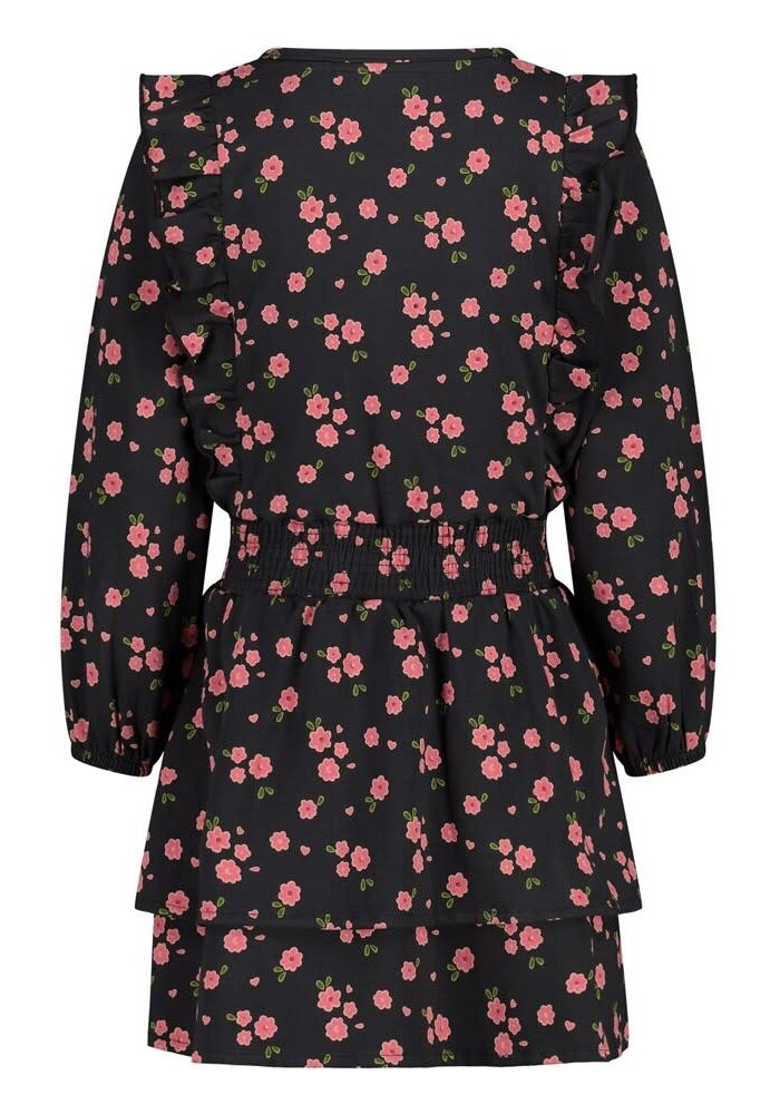 Jubel Jurk AOP - Moon Flowers Antraciet