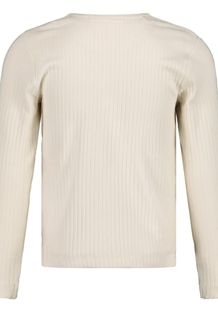 Jubel Longsleeve rib - Moon Flowers Offwhite