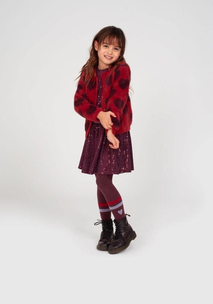 Jubel Longsleeve pailetten - Daily Princess Bordeaux