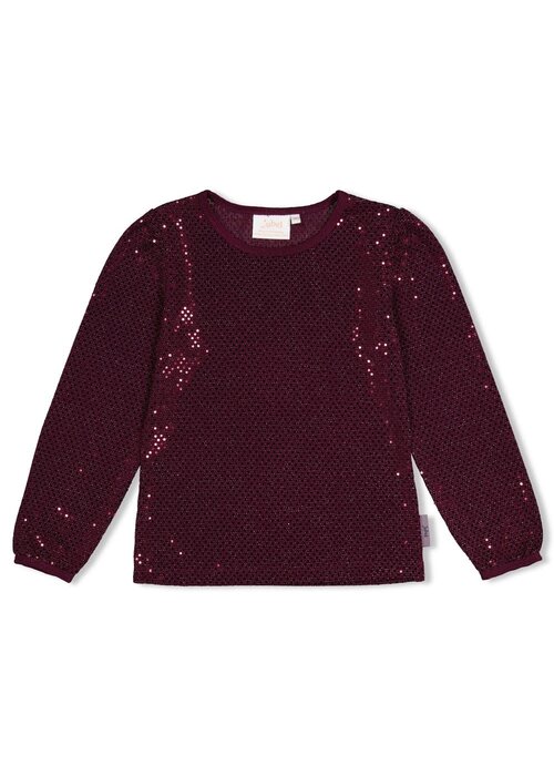 Jubel Jubel Longsleeve pailetten - Daily Princess Bordeaux