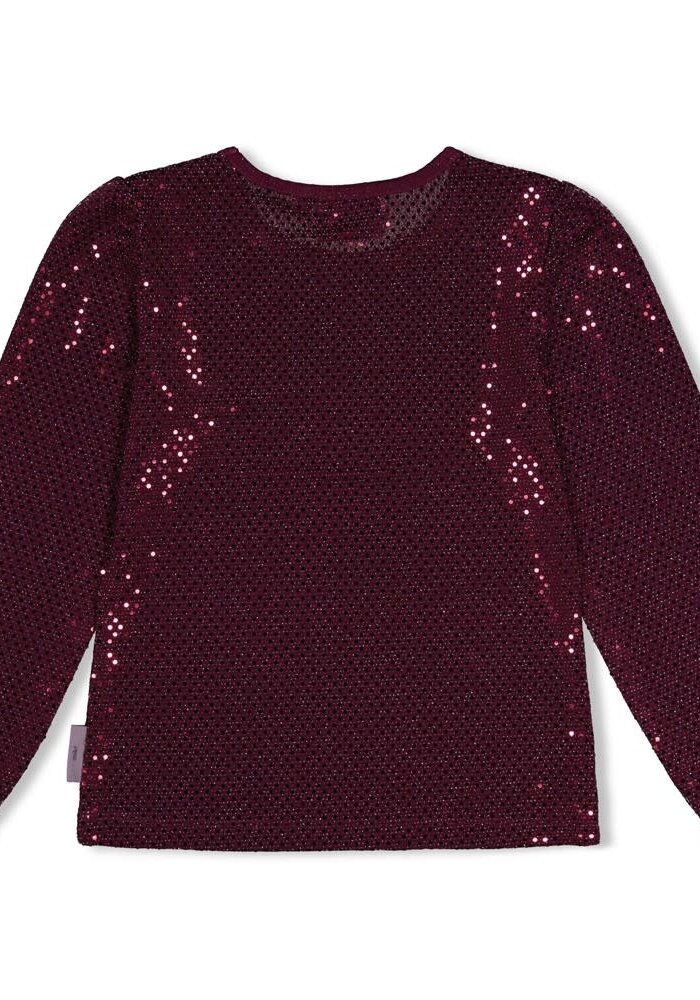 Jubel Longsleeve pailetten - Daily Princess Bordeaux