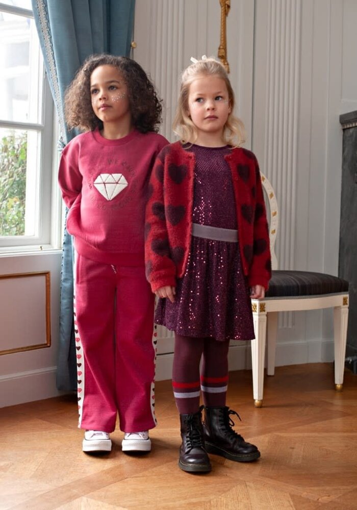 Jubel Longsleeve pailetten - Daily Princess Bordeaux