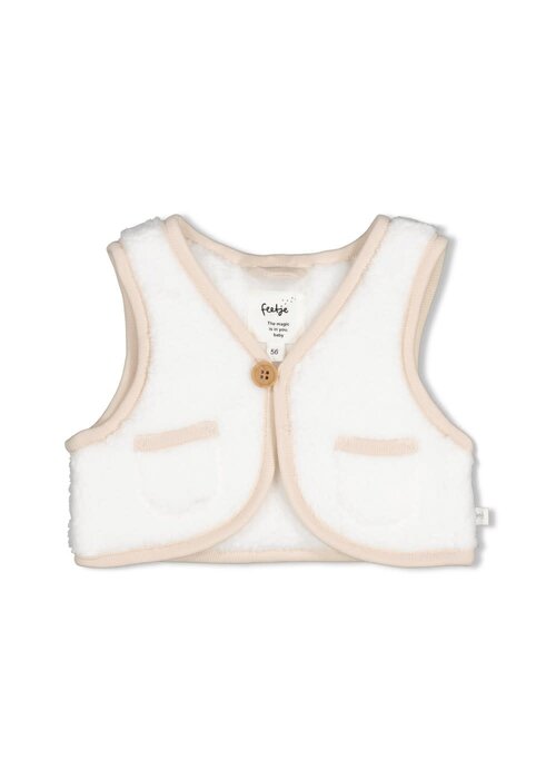 Feetje Feetje Teddy gilet - Penguin Cuddles Offwhite