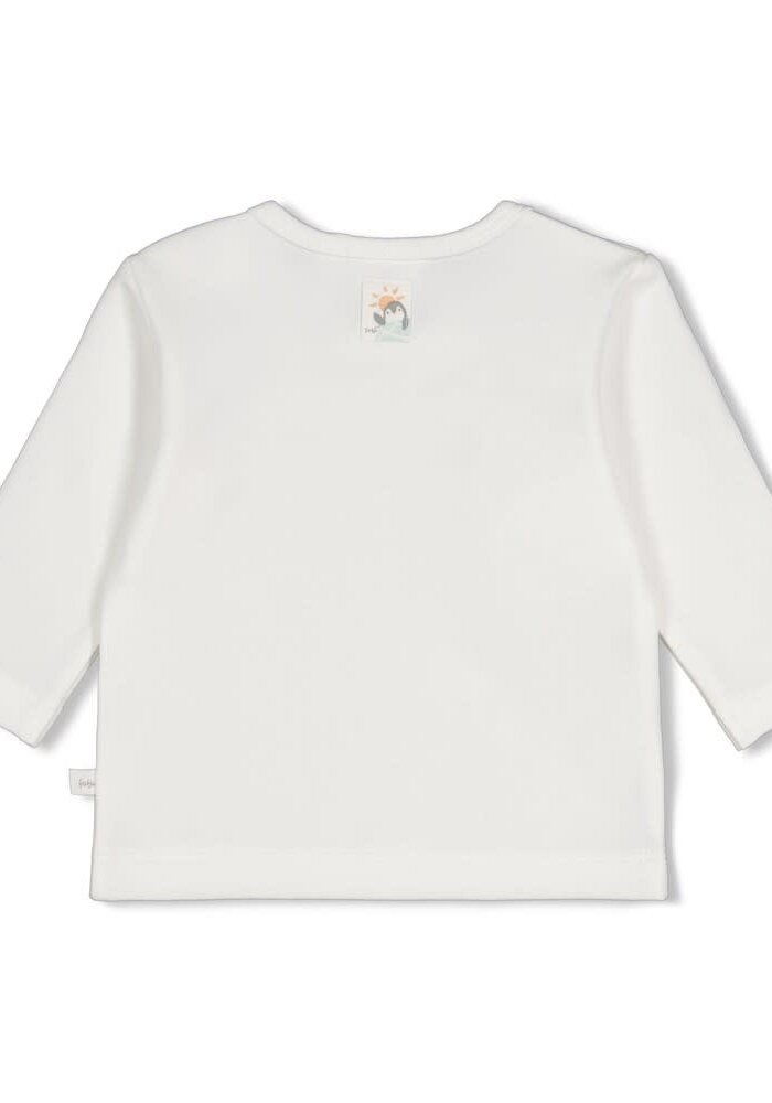 Feetje Longsleeve - Penguin Cuddles Offwhite