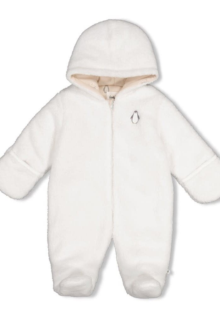 Feetje Teddy pak met capuchon - Penguin Cuddles Offwhite