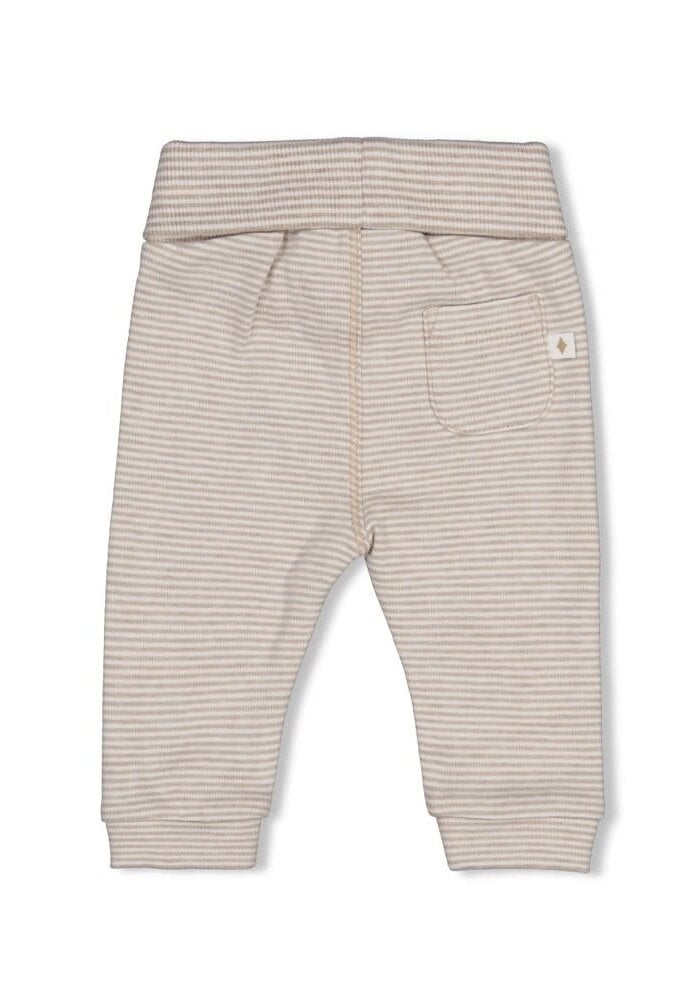 Feetje Broek streep - The Cuddle Company Bruin melange