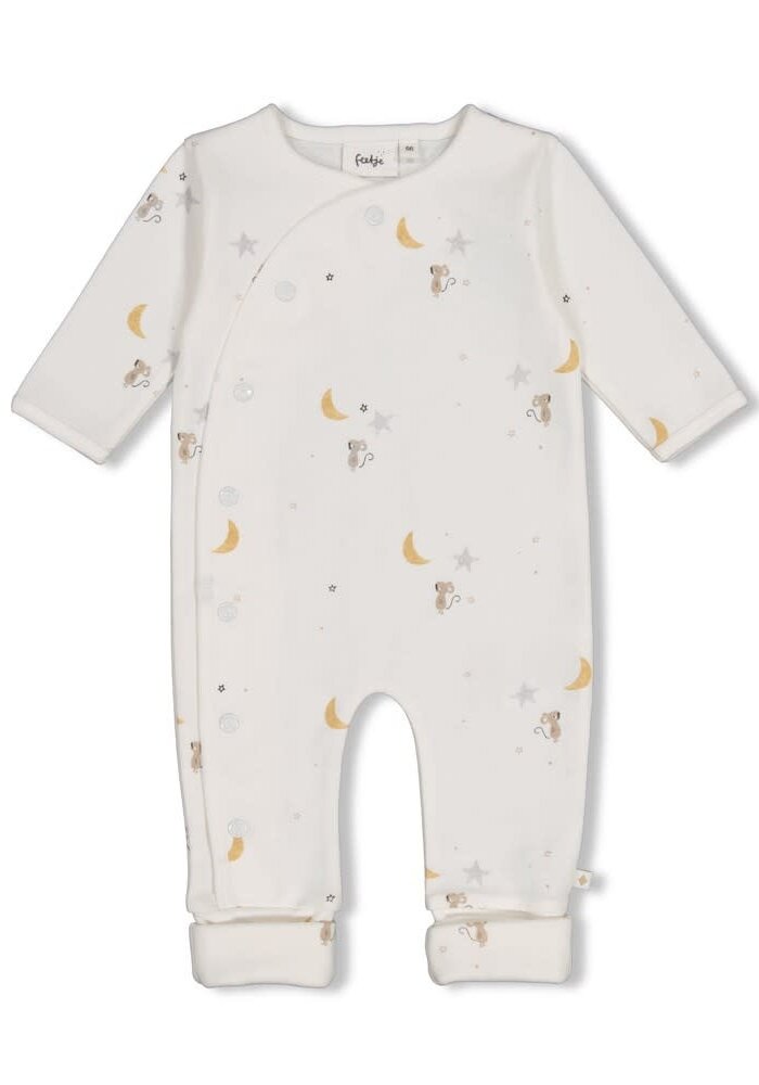 Feetje Pak omslagvoet AOP - Over the Moon for You Offwhite