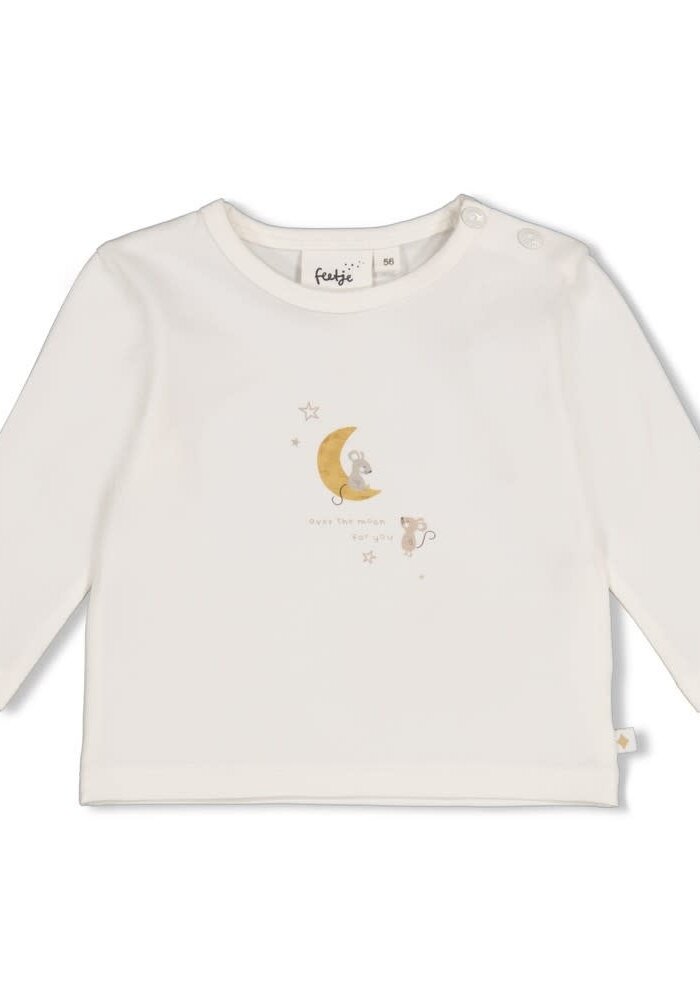 Feetje Longsleeve - Over the Moon for You Offwhite