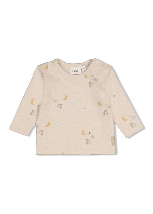 Feetje Feetje Longsleeve AOP - Over the Moon for You Offwhite melange