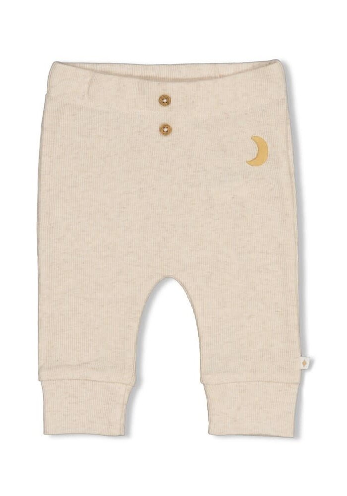 Feetje Broek rib - Over the Moon for You Offwhite melange